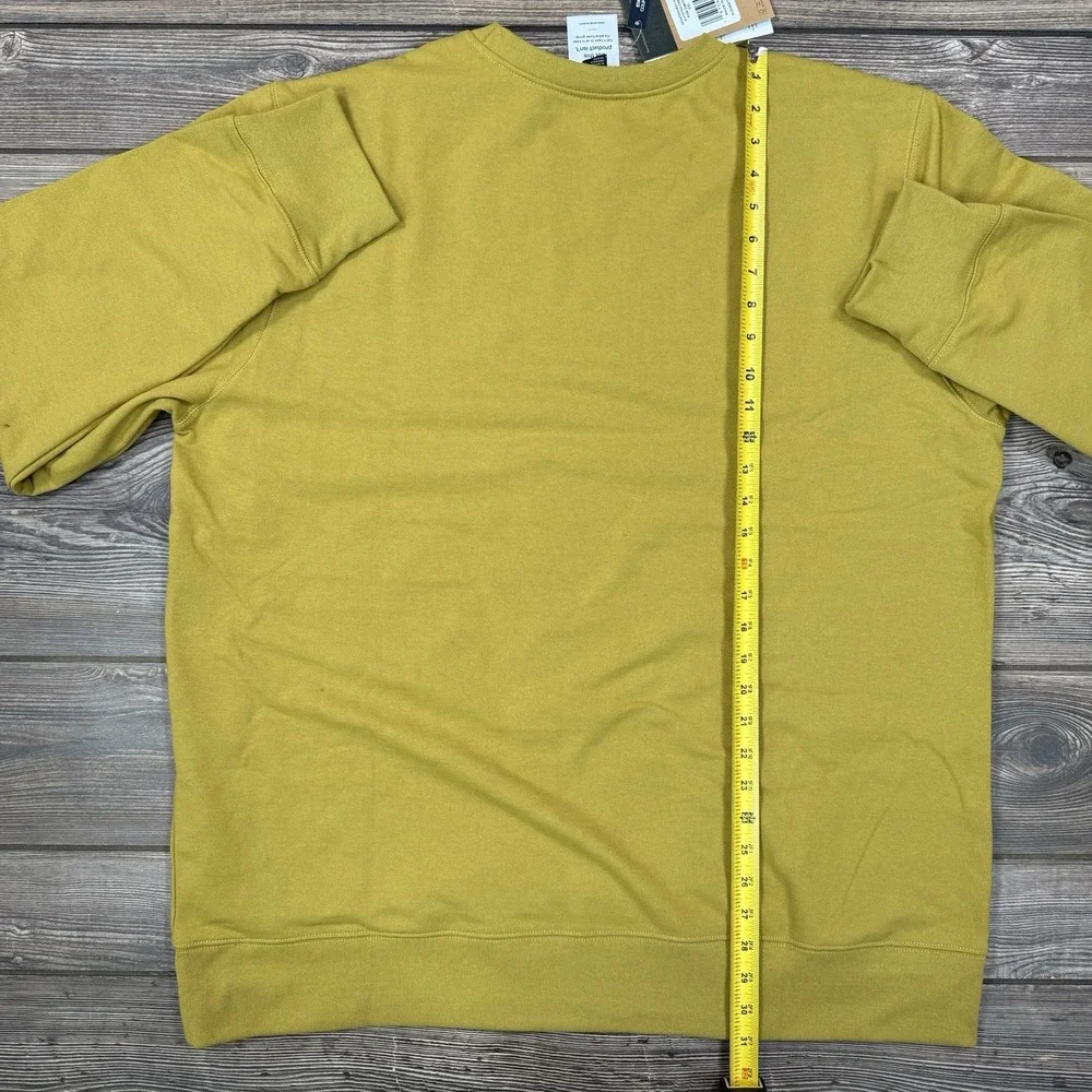 The North Face‎ Heritage Patch Crew Sweatshirt Men's XXL Amber Green Fleece NEW